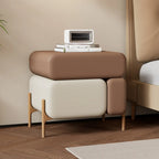 Modern Faux Leather Multi-Color Drawer Nightstand
