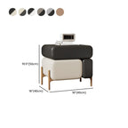 Modern Faux Leather Multi-Color Drawer Nightstand