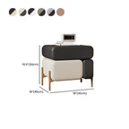 Modern Faux Leather Multi-Color Drawer Nightstand