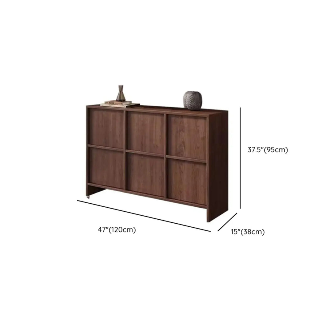 Mid-Century Modern Solid Wood Shoe Storage with 4 Tiers