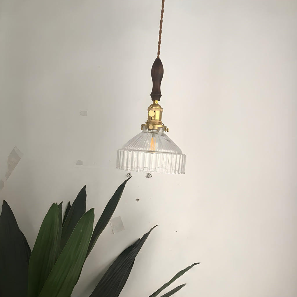 Industrial Clear Glass Hanging Pendant Light for Kitchen