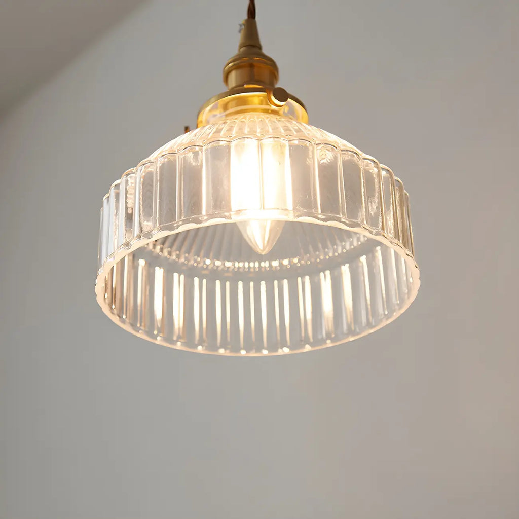 Industrial Clear Glass Hanging Pendant Light for Kitchen