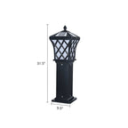 Black Vintage Courtyard Solar Landscape Lighting