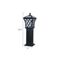 Black Vintage Courtyard Solar Landscape Lighting