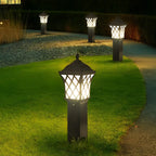 Black Vintage Courtyard Solar Landscape Lighting