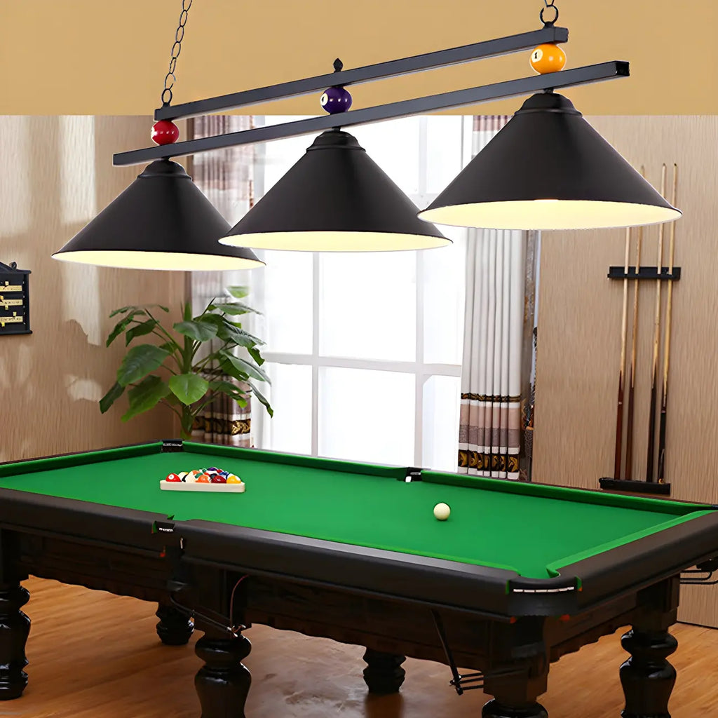 Rustic Metal 3-Light Pendant Light for Game Room