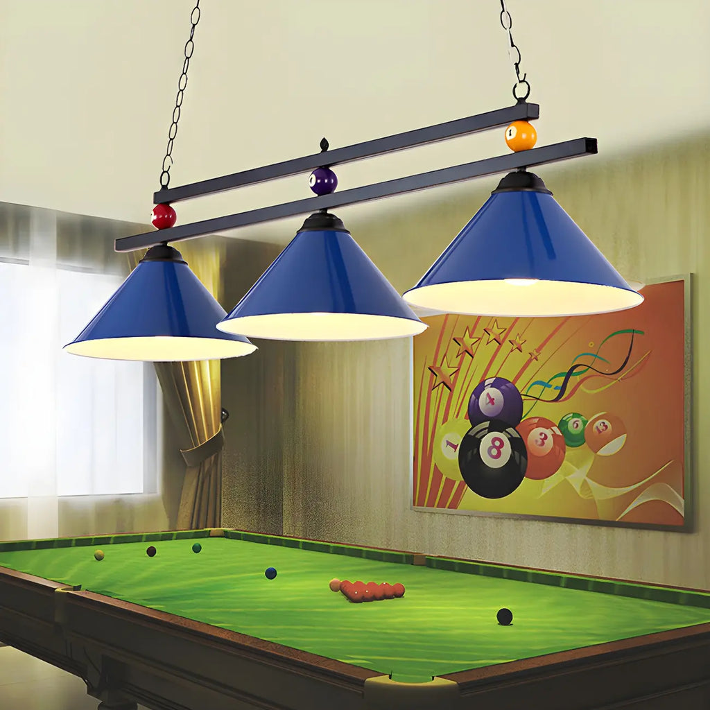 Rustic Metal 3-Light Pendant Light for Game Room