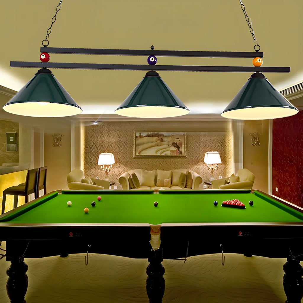 Rustic Metal 3-Light Pendant Light for Game Room