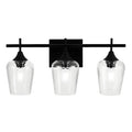 3-Light Industrial Vanity Light Glass Cup Shade LED for Bathroom