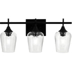 3-Light Industrial Vanity Light Glass Cup Shade LED for Bathroom