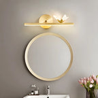 Elegant Linear LED Vanity Light with Gold Accent for Bathroom