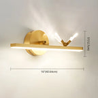 Elegant Linear LED Vanity Light with Gold Accent for Bathroom