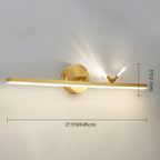 Elegant Linear LED Vanity Light with Gold Accent for Bathroom