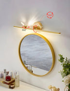Elegant Linear LED Vanity Light with Gold Accent for Bathroom