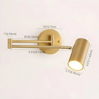 1-Light Cylindrical Metal Arm Swing Wall Light
