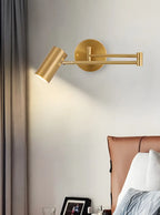 1-Light Cylindrical Metal Arm Swing Wall Light