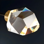 Modern Crystal Brass Sputnik Chandeliers in Black-Gold