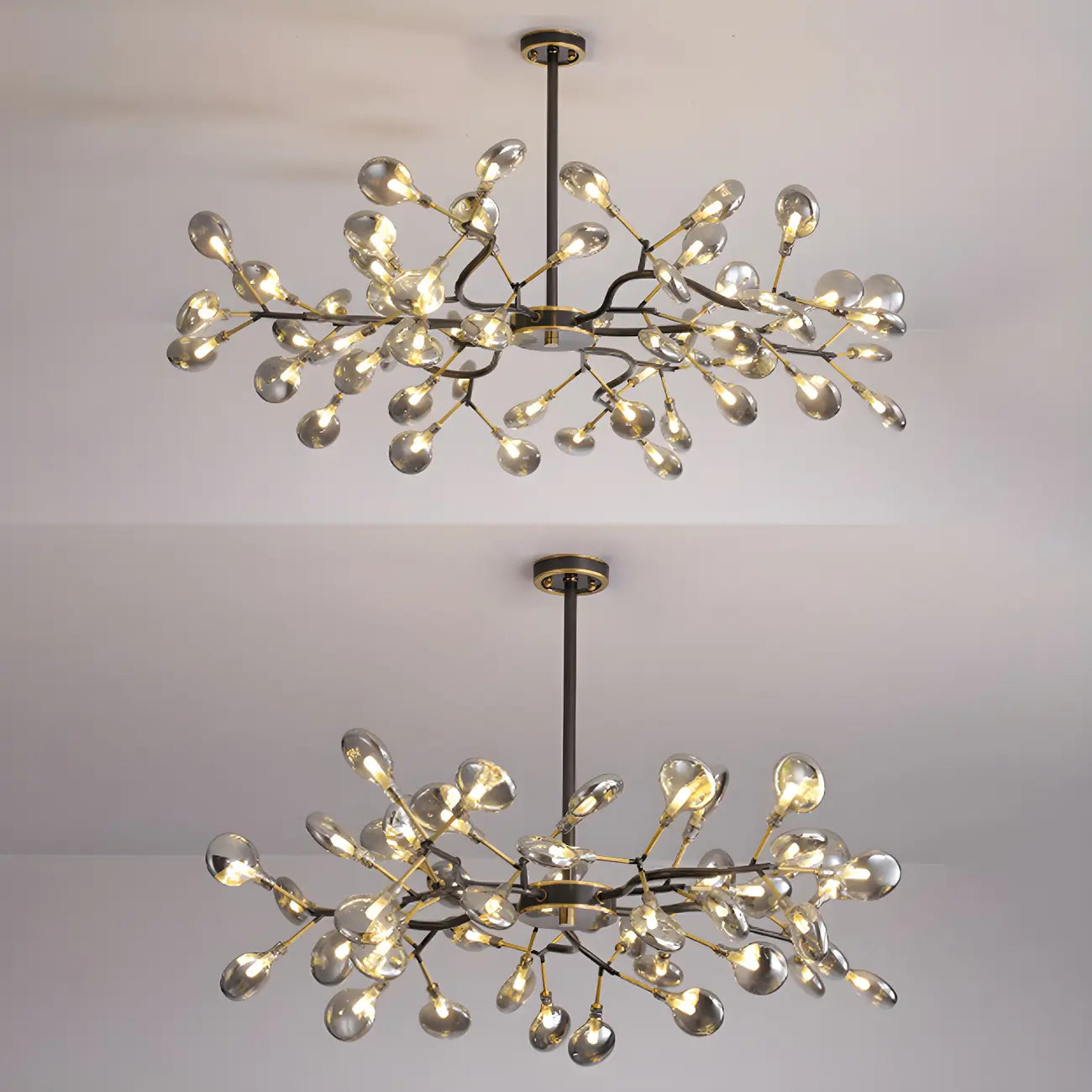Modern Gold Metal Fireflies Island Pendant Light
