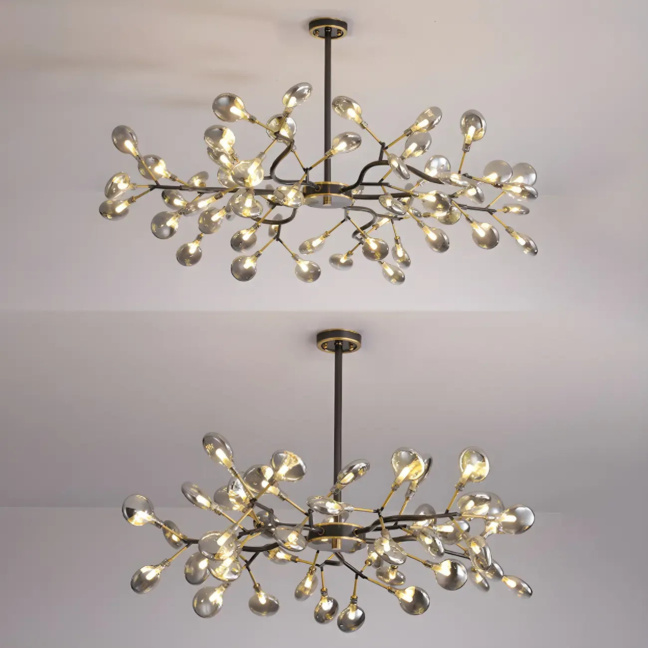 Modern Gold Metal Fireflies Island Pendant Light