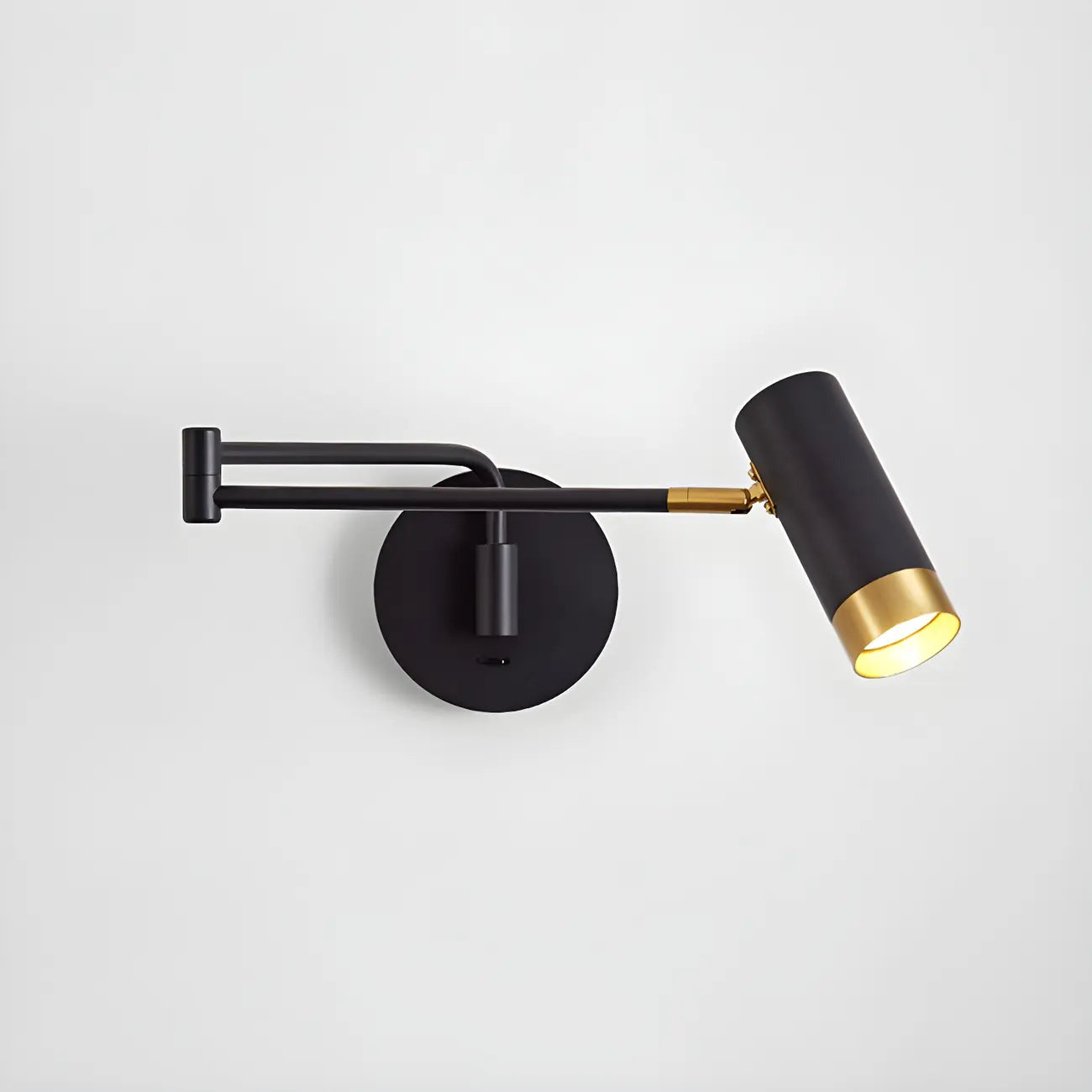 Modern Metal White Black Adjustable Swing Arm Wall Light