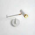 Modern Metal White Black Adjustable Swing Arm Wall Light