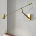 Gold Metal Cylinder Shade Swing Arm Wall Light