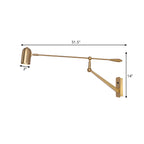 Gold Metal Cylinder Shade Swing Arm Wall Light