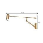Gold Metal Cylinder Shade Swing Arm Wall Light