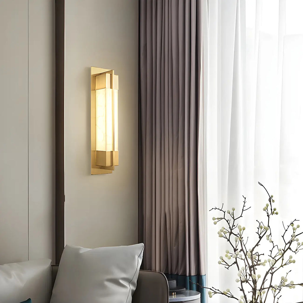 Modern Stone Up Down LED Wall Sconce for Bedroom