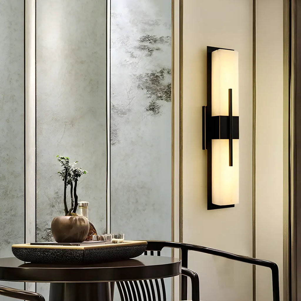 Modern Stone Up Down LED Wall Sconce for Bedroom