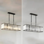Luxury Crystal Gold Rectangle Island Pendant Light