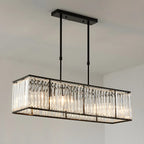 Luxury Crystal Gold Rectangle Island Pendant Light