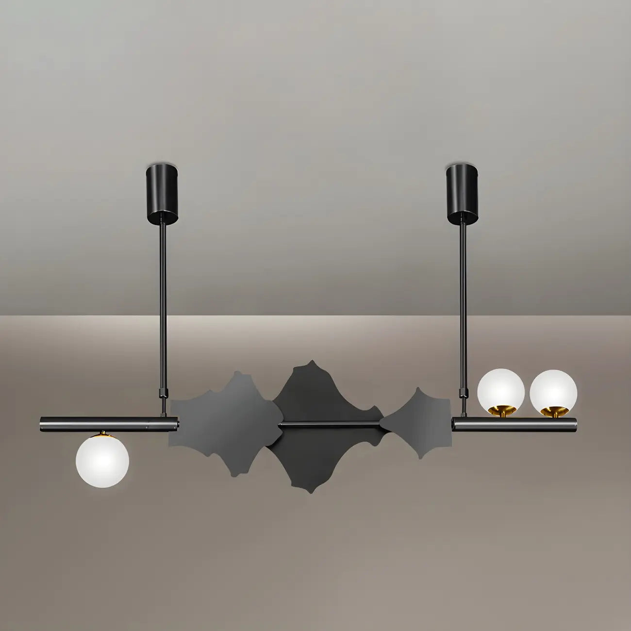 3/4-Light Modern Gold Metal Abstract Island Light