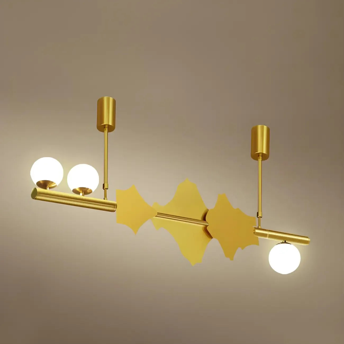 3/4-Light Modern Gold Metal Abstract Island Light