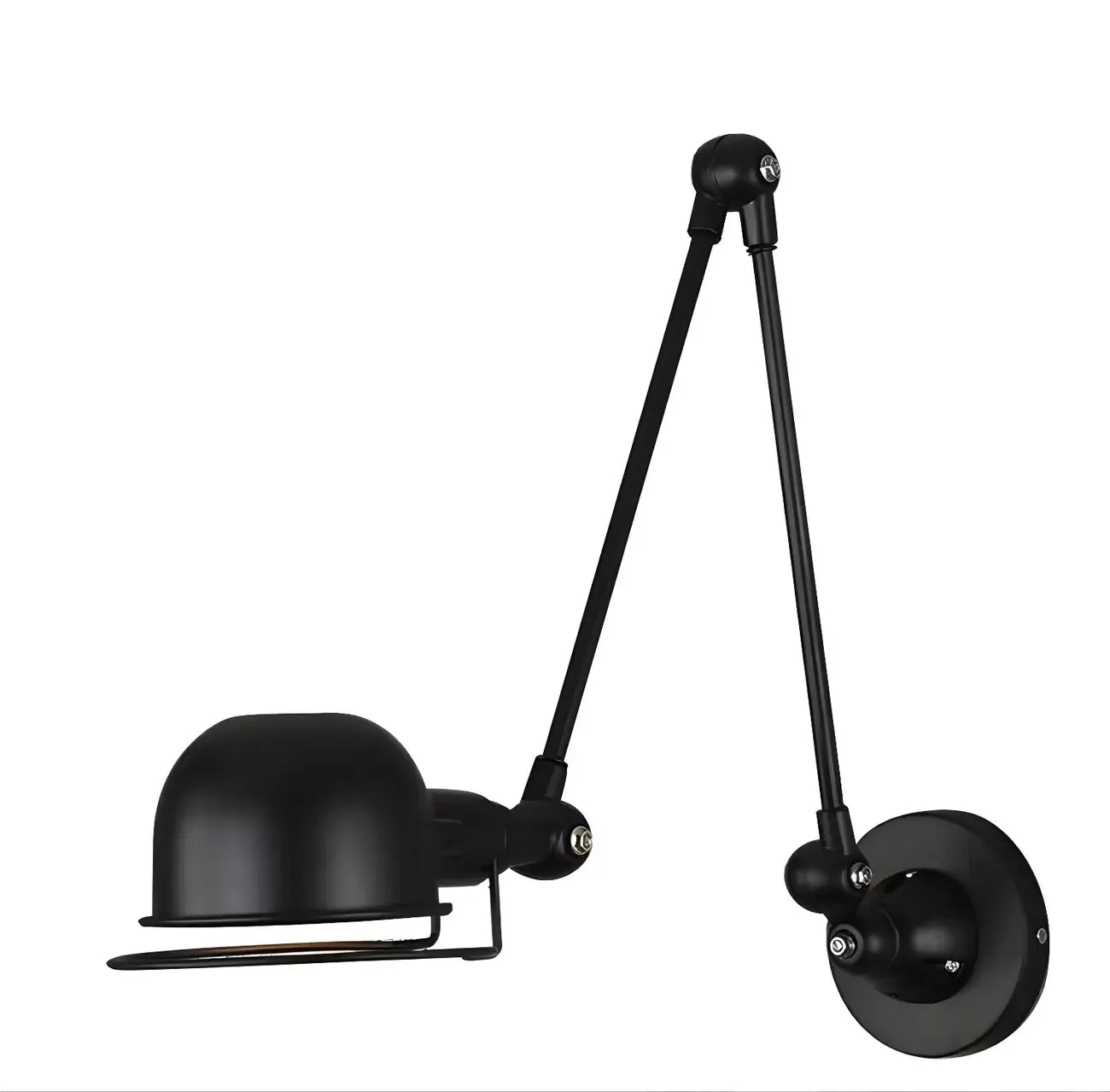 Industrial Metal Dome Adjustable Swing Arm Wall Light