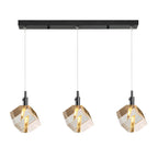 Modern Crystal Cube Island Pendant Light for Kitchen
