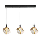 Modern Crystal Cube Island Pendant Light for Kitchen