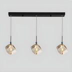 Modern Crystal Cube Island Pendant Light for Kitchen