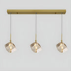 Modern Crystal Cube Island Pendant Light for Kitchen