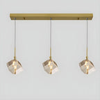 Modern Crystal Cube Island Pendant Light for Kitchen