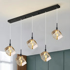 Modern Crystal Cube Island Pendant Light for Kitchen