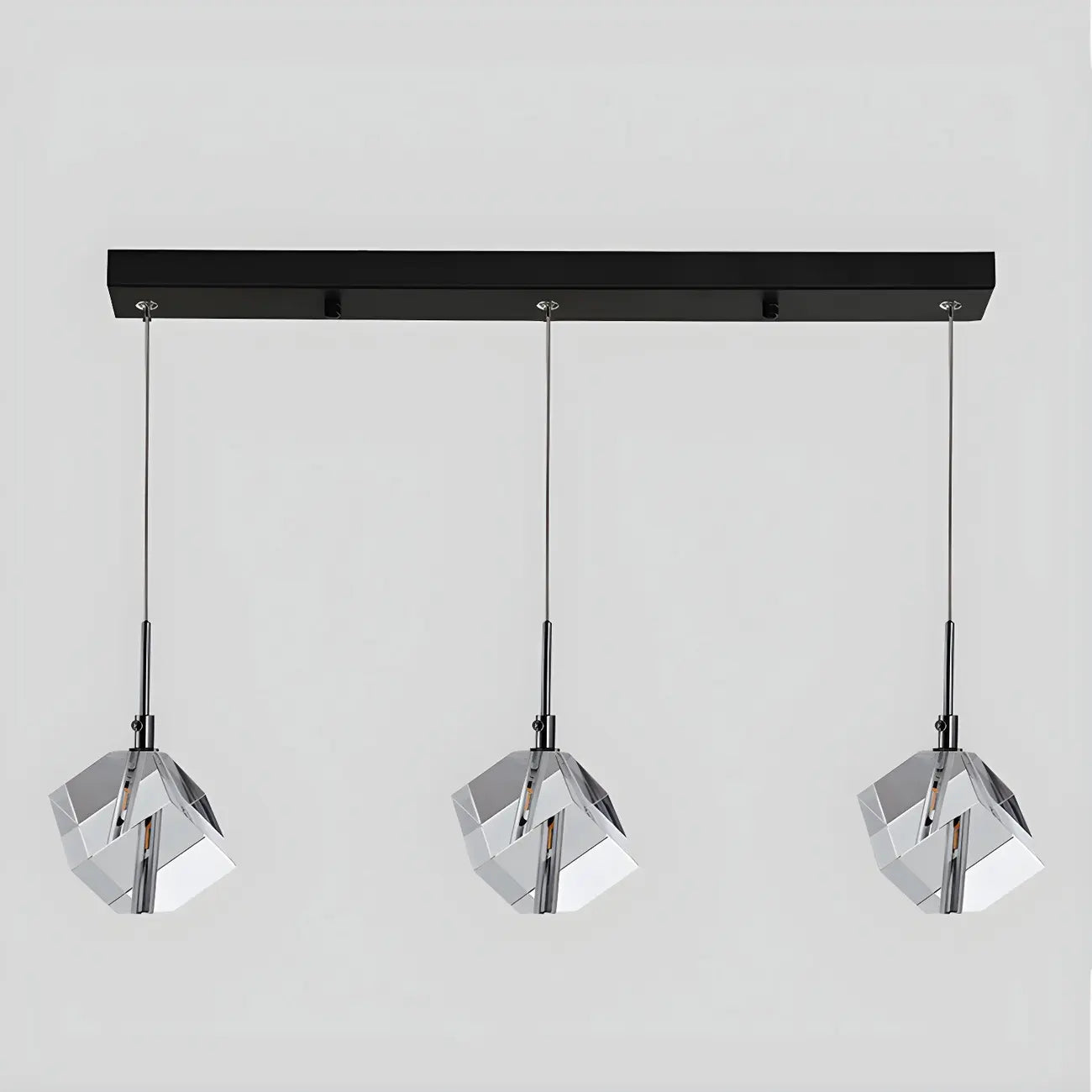 Modern Crystal Cube Island Pendant Light for Kitchen
