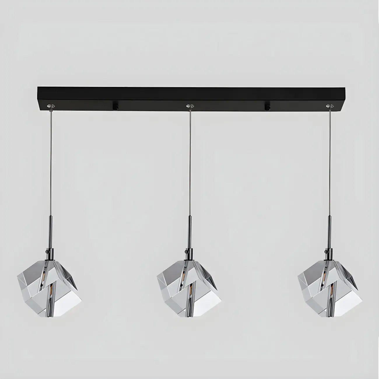 Modern Crystal Cube Island Pendant Light for Kitchen