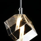 Modern Crystal Cube Island Pendant Light for Kitchen