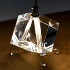 Modern Crystal Cube Island Pendant Light for Kitchen