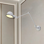 Industrial Metal Swing Arm Bowl Shade Wall Light