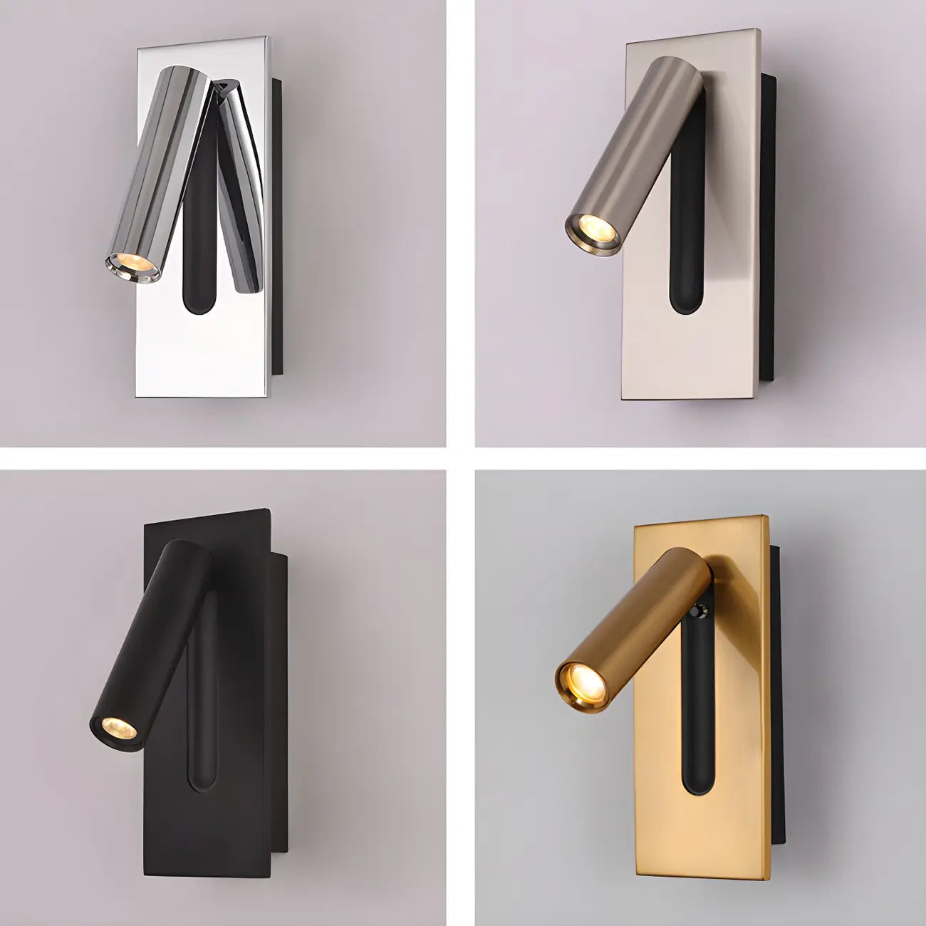 Modern Rotatable Metal Bedside LED Reading Wall Sconce