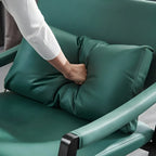Modern Faux Leather Lounge Chair with Pillow Back