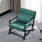 Modern Faux Leather Lounge Chair with Pillow Back