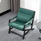 Modern Faux Leather Lounge Chair with Pillow Back